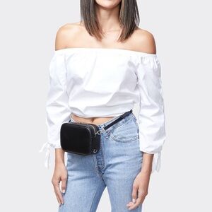 NWT Revolve Pop & Suki Black Leather Waist Bag